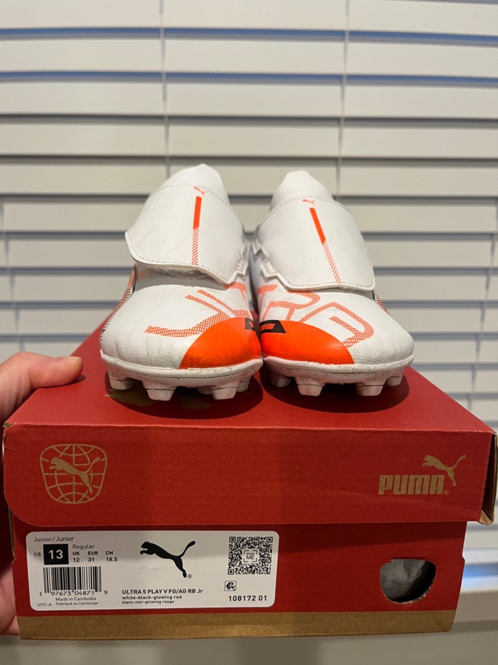 Puma Ultra 5 Play V FG/AG RB Jr Cleats